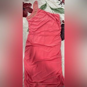 Peach dress, size large, very good condition only worn one time